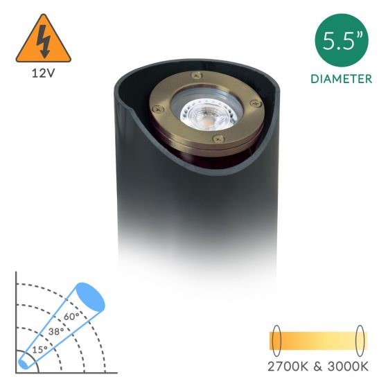 Alcon 9023 Low-Voltage 6-Inch Adjustable In-Ground LED Well Light