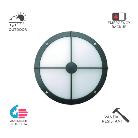 Alcon 11231-B 10-Inch Architectural LED Wallpack