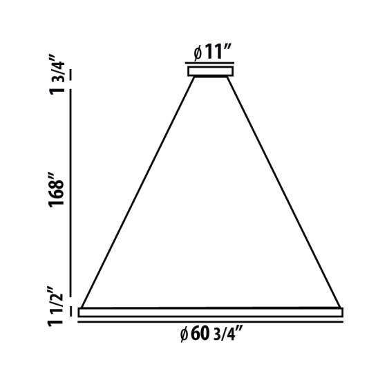 Alcon 12233 Architectural Pendant Ring Chandelier LED Light