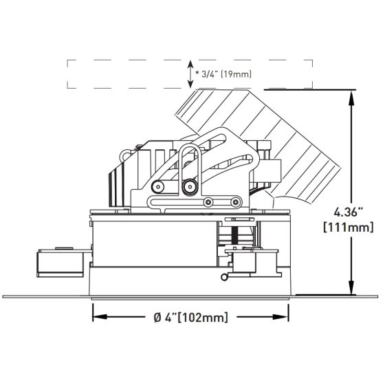 Lucifer F4R-AE-1-00 Fraxion Trimless Ajustable Recessed LED Downlight