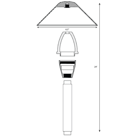 Alcon 9058 Brass LED Landscape Path Light