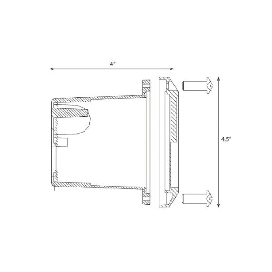 Alcon Lighting 9504-F Hannah Architectural LED Low Voltage Step Light Flush Mount Fixture