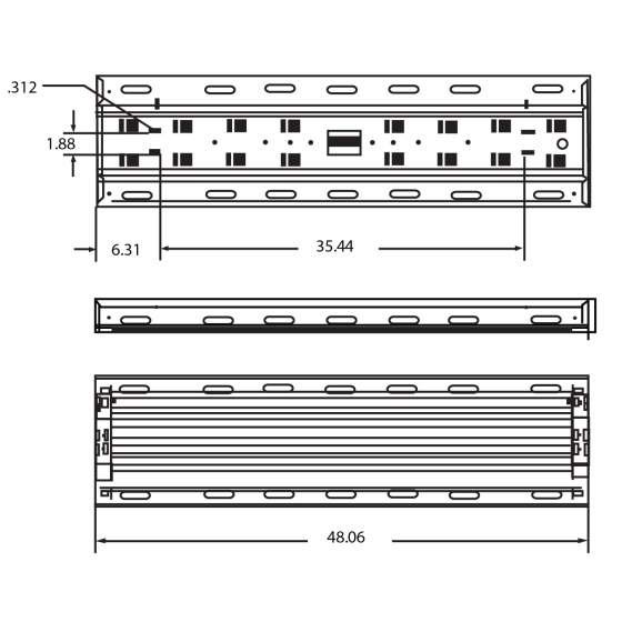 Alcon Lighting 15214 RFT 48 Inch Architectural LED Linear Premier Full Body High Bay