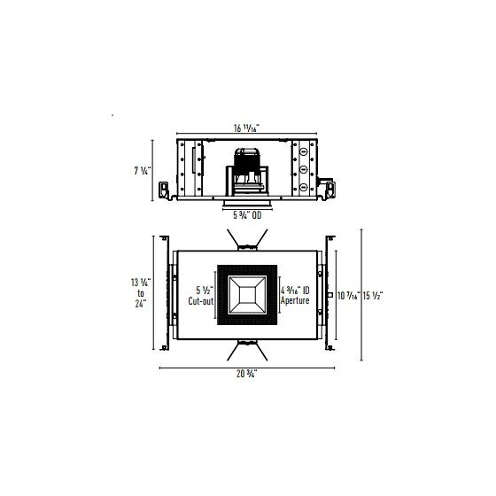 Intense Lighting IL-DSTL STLD300 Open Reflector LED Downlight Square Light + Trimless + Housing