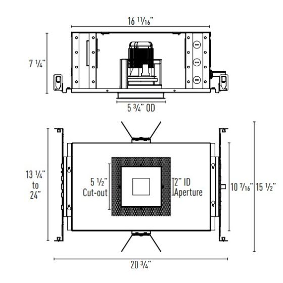 Intense Lighting IL-DSTL STLA306 Pinhole LED Downlight Square Light + Trimless + Housing