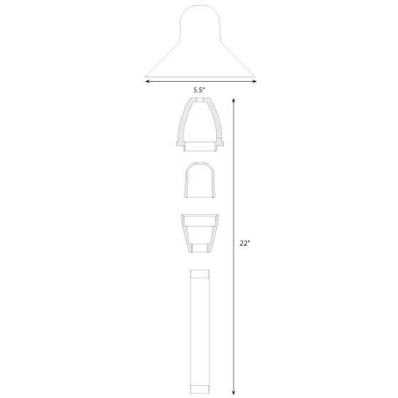 Alcon 9081 Brass LED Landscape Path Light