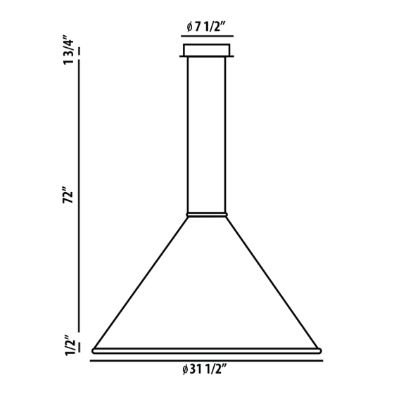 Alcon Lighting 12237 Skinny Cirkel Large 31.5 Inches Architectural LED Suspended Pendant Chandelier