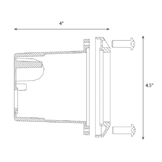 Alcon Lighting 9204-F Kern Architectural LED Low Voltage Step Light Flush Mount Fixture