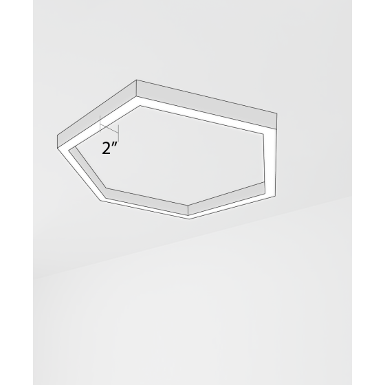 Alcon 12175-S LED Hexagon Ceiling Light