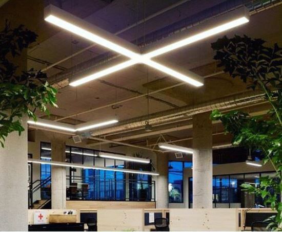 Alcon Lighting 12100 44 X Continuum 44 Cross Series Led Linear Suspended Pendant Direct Indirect Light Fixture