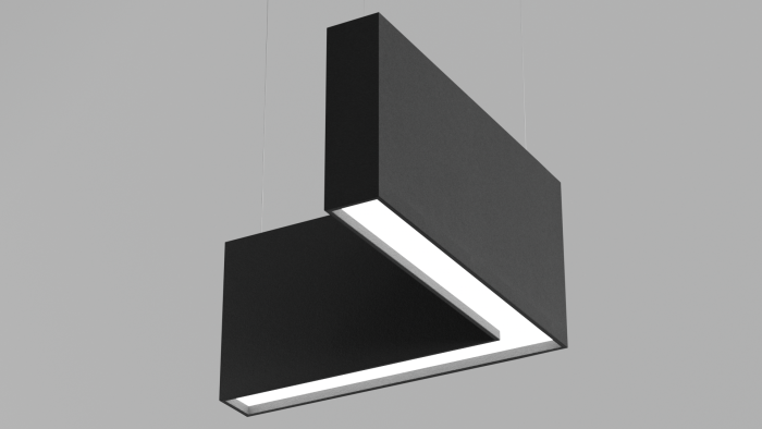 Image 1 of Alcon 12101-20-L-12 LED L-Shaped Pendant 12 Inch Height Sound Absorbing Acoustics