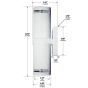 Image 3 of Alcon 11228-RGBW Exterior Wall Mount Cylinder LED Light