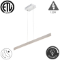 Image 2 of Alcon 12249 Architectural Vegan Leather Wrapped 42 Inch Linear LED Pendant 