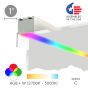 Image 2 of Alcon 12100-10-PR-RGBW Linear Trimless Recessed Wall Wash Color-Changing LED Light