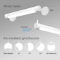 Image 4 of Alcon 12501-R2-W Adjustable Antimicrobial LED Wall Tube Light