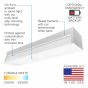 Image 3 of Alcon 12522-W Linear Antimicrobial Wall Mount LED Light