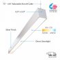 Image 2 of Alcon 12100-33-P Continuum 33 Architectural LED Linear Pendant Direct Light Fixture