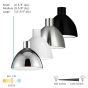 Image 2 of Alcon 12260 Doma Architectural LED Contemporary Dome Pendant Mount Direct Down Light Fixture