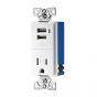 Image 1 of Cooper Combination USB Charger with Tamper Resistant Receptacle TR7740-W