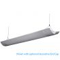 Image 4 of Alcon Lighting Marshal 10118-8 Full Perforated T8 and T5HO Fluorescent Architectural Linear 8 Foot Suspended Light Fixture – Uplight (Direct) and Downlight (Indirect)