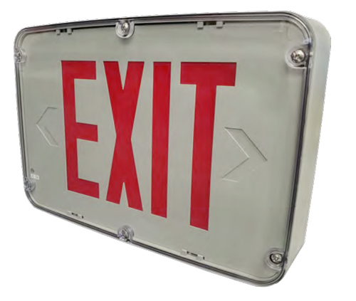 Image 1 of Alcon 16124 NEMA4X and NSF Rated LED Exit Sign