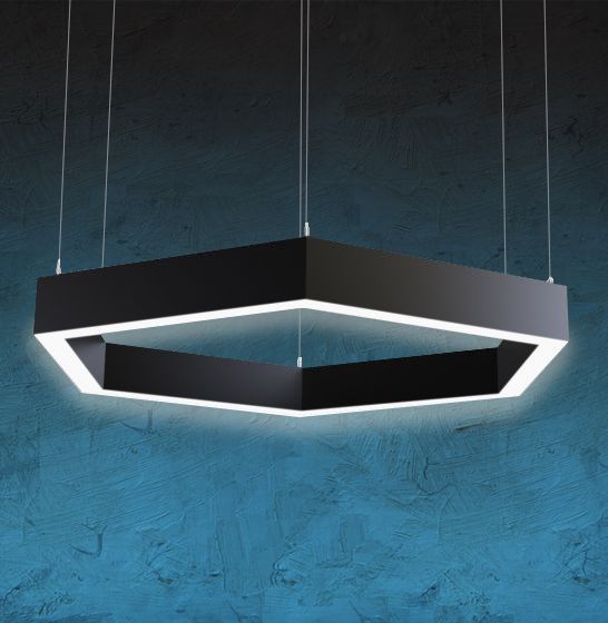 Alcon Lighting 12132 Hexagon Suspended Pendant Direct Light