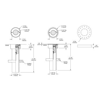 BK Lighting UL-AR-LED Recessed Up-Light Well Light Flush/Surface Mount