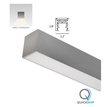 Alcon 12100-22-S Linear Continuous Surface-Mounted LED Ceiling Light