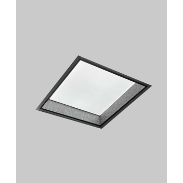 Alcon 11166-R acoustic regressed light shown with pewter finish and regressed lens