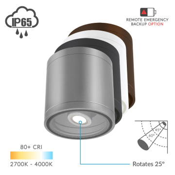 Alcon 11236-ADJ Architectural 6-Inch Adjustable Cylinder Ceiling LED Light