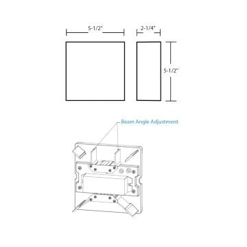Alcon 11257 Architectural Rectangular Cube Outdoor LED Wall Light