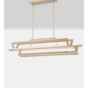 Alcon 12261 Architectural Edge Lit 42 Inch Linear Island LED Chandelier 