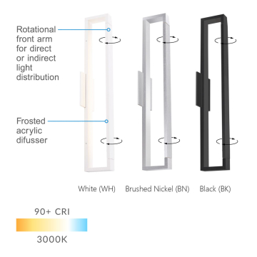 Alcon 11701 Rotational LED Dressing Room Vanity Light