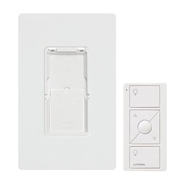 Lutron Caseta PJ2-WALL-WH-L01 Remote Control with Wall Mounting Kit
