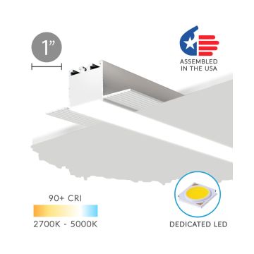 1-Inch Recessed Linear LED Light