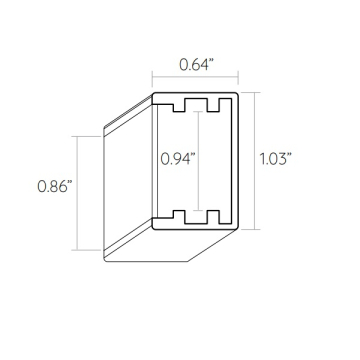 Alcon 12100-13-S Slim Architectural 24V LED Linear Surface Mount Light