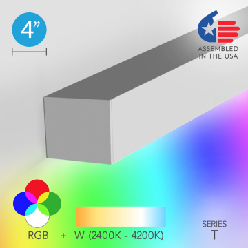 Alcon 12100-40-W-RGBW Color Changing LED Linear 4-inch Wall Light