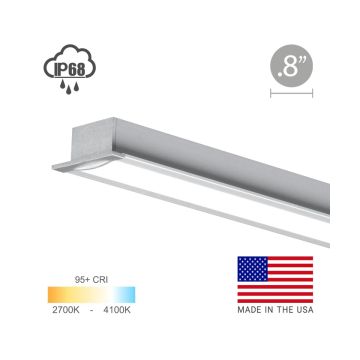 Wet Location 0.8-Inch Recessed Linear LED Light
