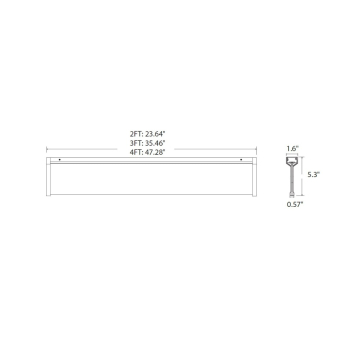 Alcon 12139-P Slim LED Linear Pendant Light 