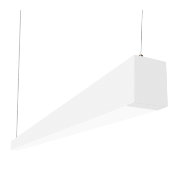Alcon Lighting Beam 253 Series 12145-8 LED 2.5 Inch Aperture 8 Foot Enclosed Linear Pendant Light Fixture - White