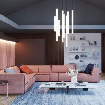 Alcon 12145 Architectural LED Tube Linear Suspension Light Fixture