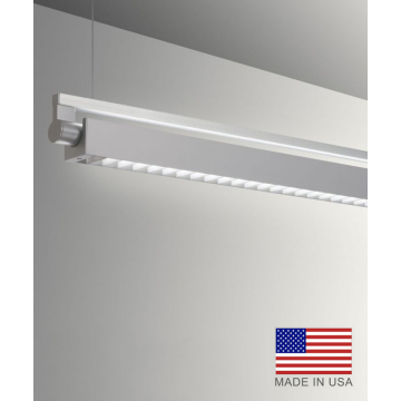 Gladstone Adjustable Architectural LED Strip Light Pendant - Louvered Direct/Indirect 