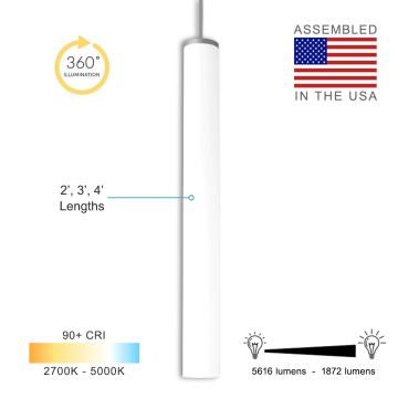 Alcon 12165 Vertical Cylinder LED Pendant Light