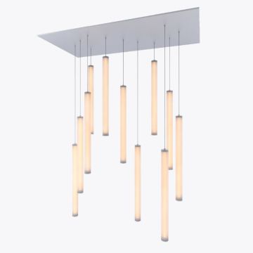 Alcon Lighting 12168-11 Cosma 11 Light Cluster Architectural LED Long Cylinder Vertical Tube Commercial Pendant Light Fixture