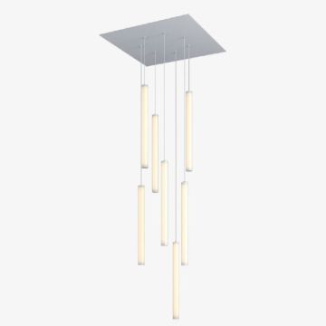 Alcon Lighting 12168-7 Cosma 7 Light Cluster Architectural LED Long Cylinder Vertical Tube Commercial Pendant Light Fixture