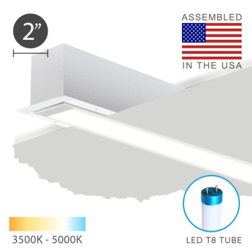 Alcon 12200-2-R RFT Architectural LED Linear Recessed Mount Light 
