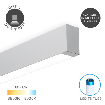 Alcon 12200-2-S RFT Narrow Linear Ceiling Surface-Mounted LED Light