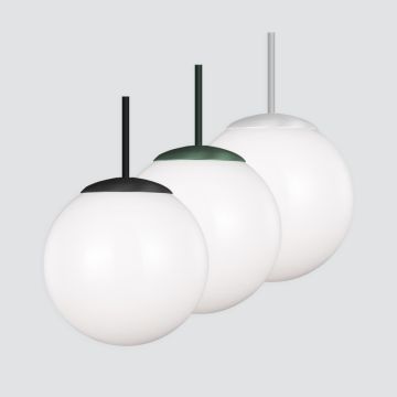 Alcon 12215 Luna Suspended Exterior Polycarbonate Globe Stem Pendant