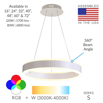 Alcon 12270 Redondo Ring LED Uplight and Downlight Pendant