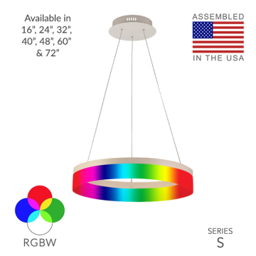 Alcon 12272-1-RGBW Redondo Architectural LED 1 Tier Ring Chandelier